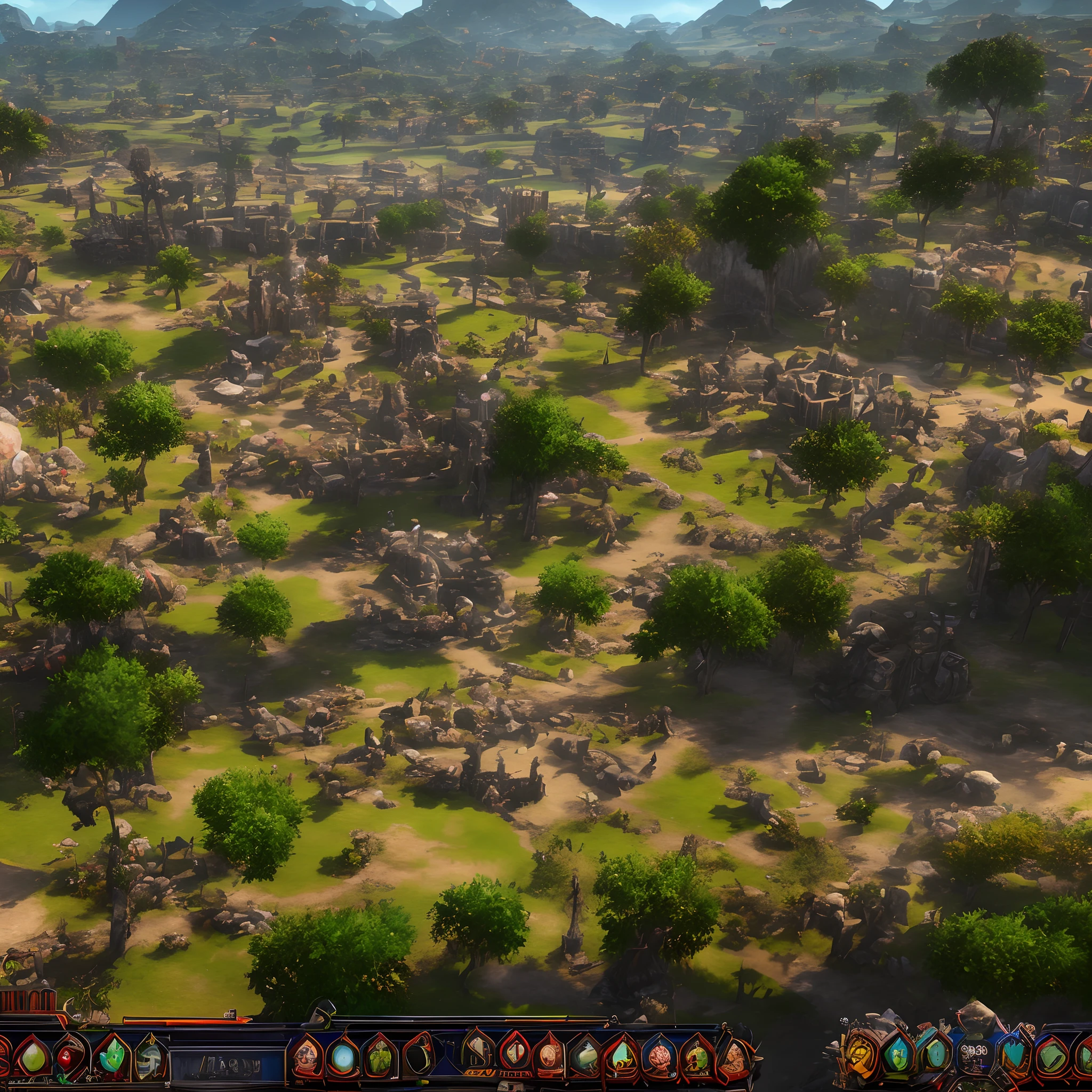 Paladino do game Ragnarok loiro de olhos azuis. No fundo uma paisagem ensoladada com um reino.