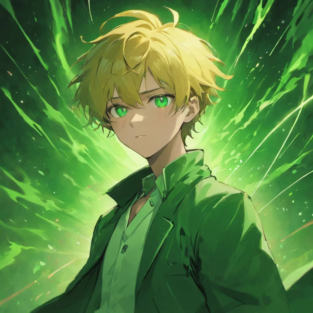 cunning, male, science fiction, 1boy, cold smiling eyes, {green eyes}, sharp eyes, (glowing eyes), {{black bits of hair}}, white hair, black suit, night, extremely detailed, mature male, short hair, underground lablatory