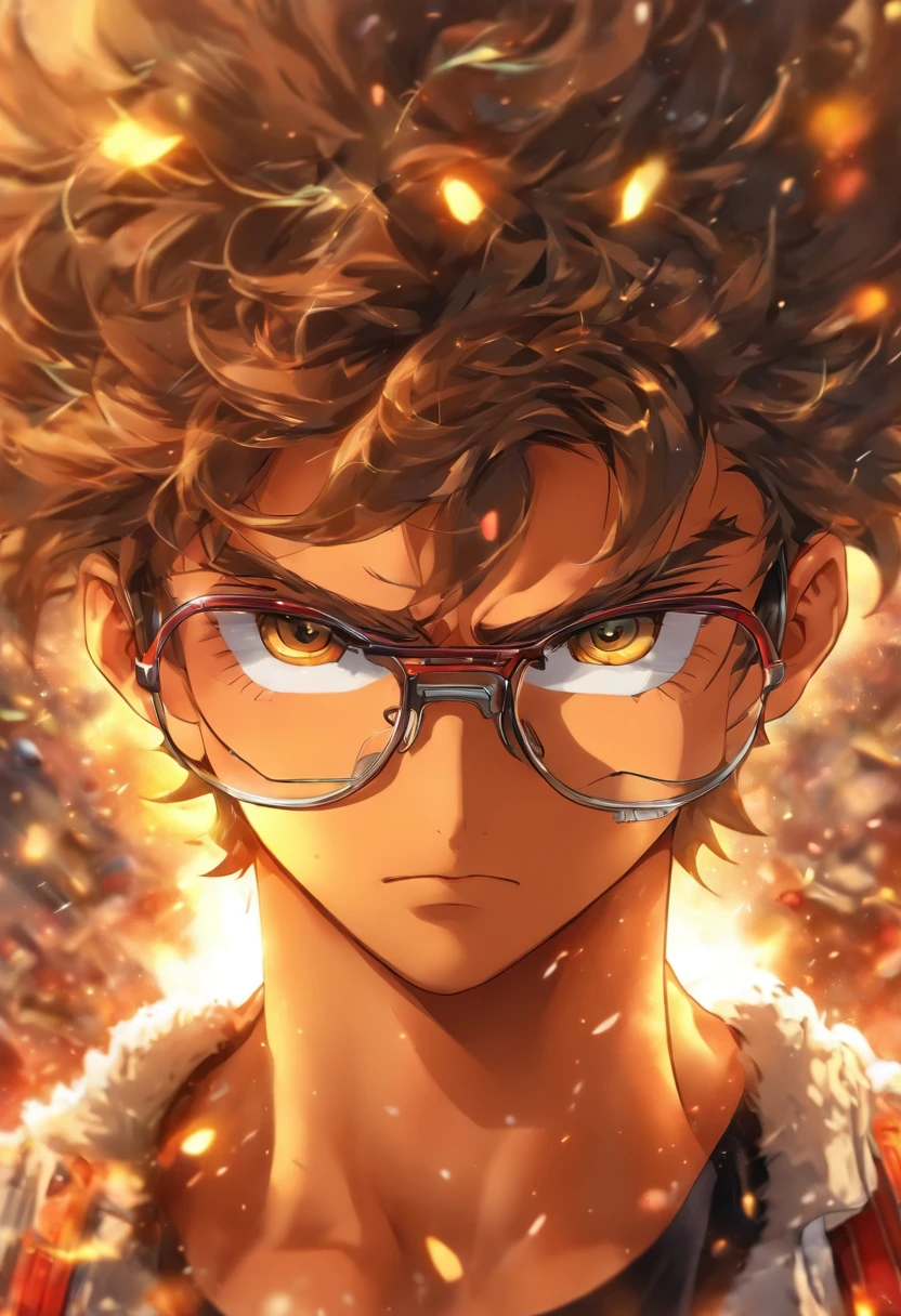 homem musculoso, academia, roupa de academia, aviator glasses, cabelo preto, anime, desenho, alta qualidade, bonito, cicatriz na sobrancelha, detalhes, arte, corpo todo, rosto bonito e detalhado