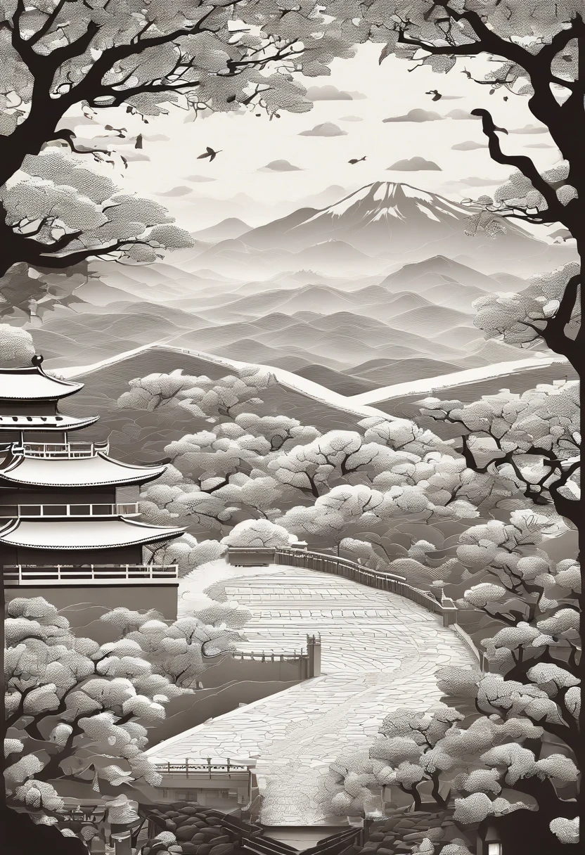 Complex illustration in paper cut art style,Great Wall of China,Rendered in 3D,And draw inspiration from postmodern art, As a play by the Guggenheim,best qualtiy,realisticlying,realisticlying,super-fine,highly elaborate carvings on ,