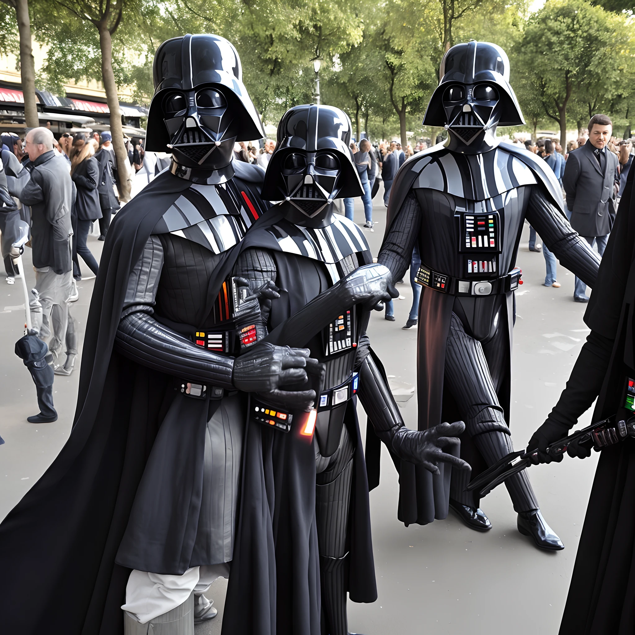 Darth Vader junto com Hitler invadindo Paris