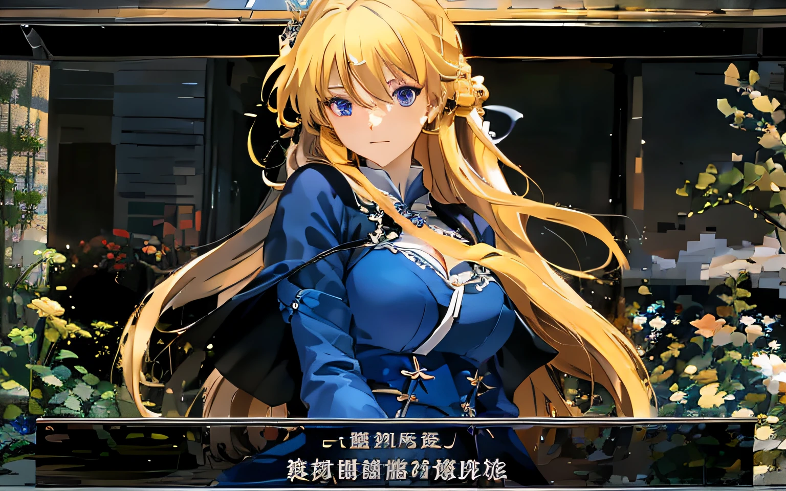 One in a blue dress,Close-up of a man with long blonde hair, Artoria Pendragon, anime style like fate/stay night, inspired by Li Chevalier, marisa kirisame, tensei shitara slime datta ken, xianxia hero, female anime character, ueshiba riichi, on a, asuna yuuki, Main character