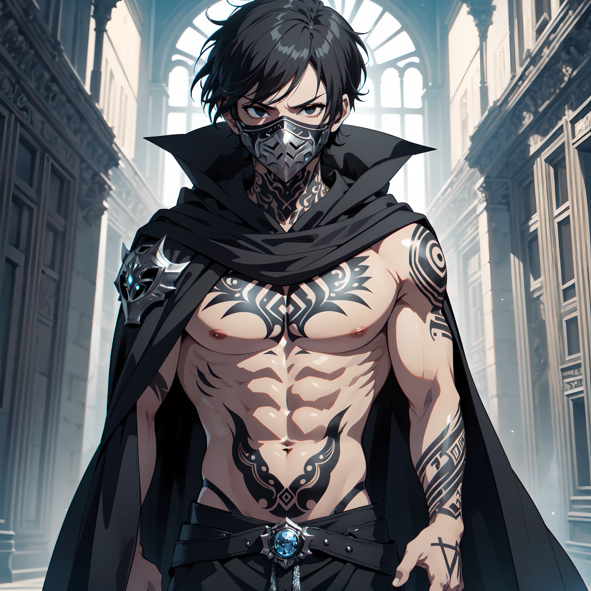 128K Ultra High Definition,
128K Ultra High Quality,
128K Ultra High Resolution,
Best Definition,
Best Quality,
Best Resolution,
Perfectly Detailed,
Perfectly Designed,
Extremely Detailed,
Extremely Designed,
Hyper Detailed,
Hyper Definition,
Hyper Quality,
Hyper Resolution,
Masterpiece,
(((Anime))),
Body Shot,
(((Boy))),
Handsome,
Muscular Body,
(((Black Short Hair))),
(((Black Eyes))),
(((Hyper Detailed & Perfectly Designed With Ultra High Quality Silver Engravings & Jeweled Tattooed Ninja Armor With Mask & Cape))),
(((Inside Of Medieval Royal Palace Background Scenery))),