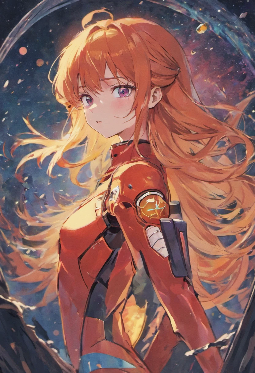 Asuka Langley Sōryū in 80s style