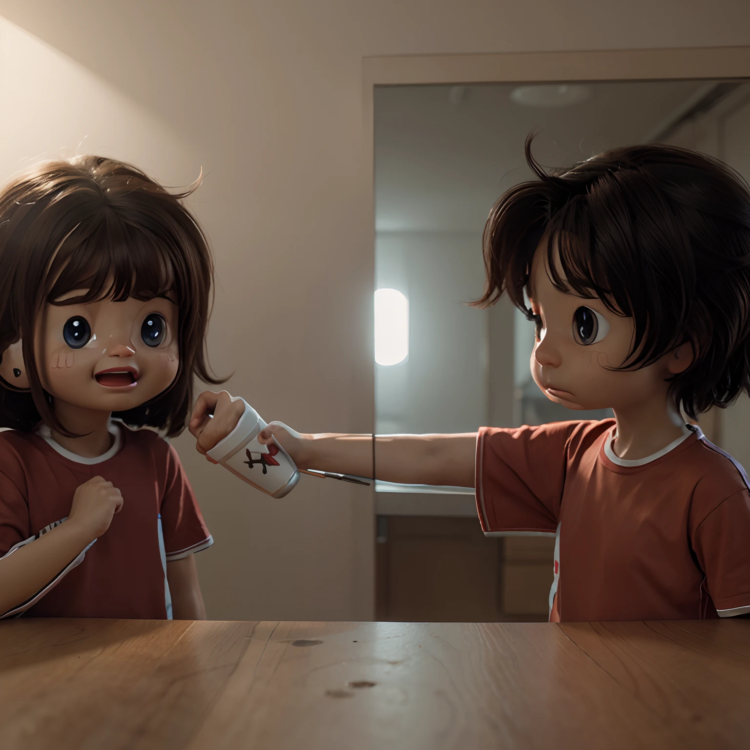 Make this in live action, 3d portrait cartoon characters ultra realistic graphics 8k