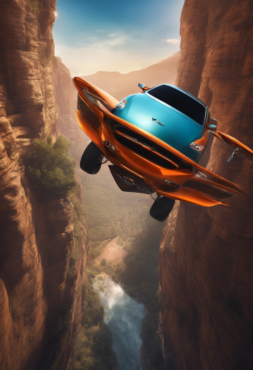 A flying car design with all view point