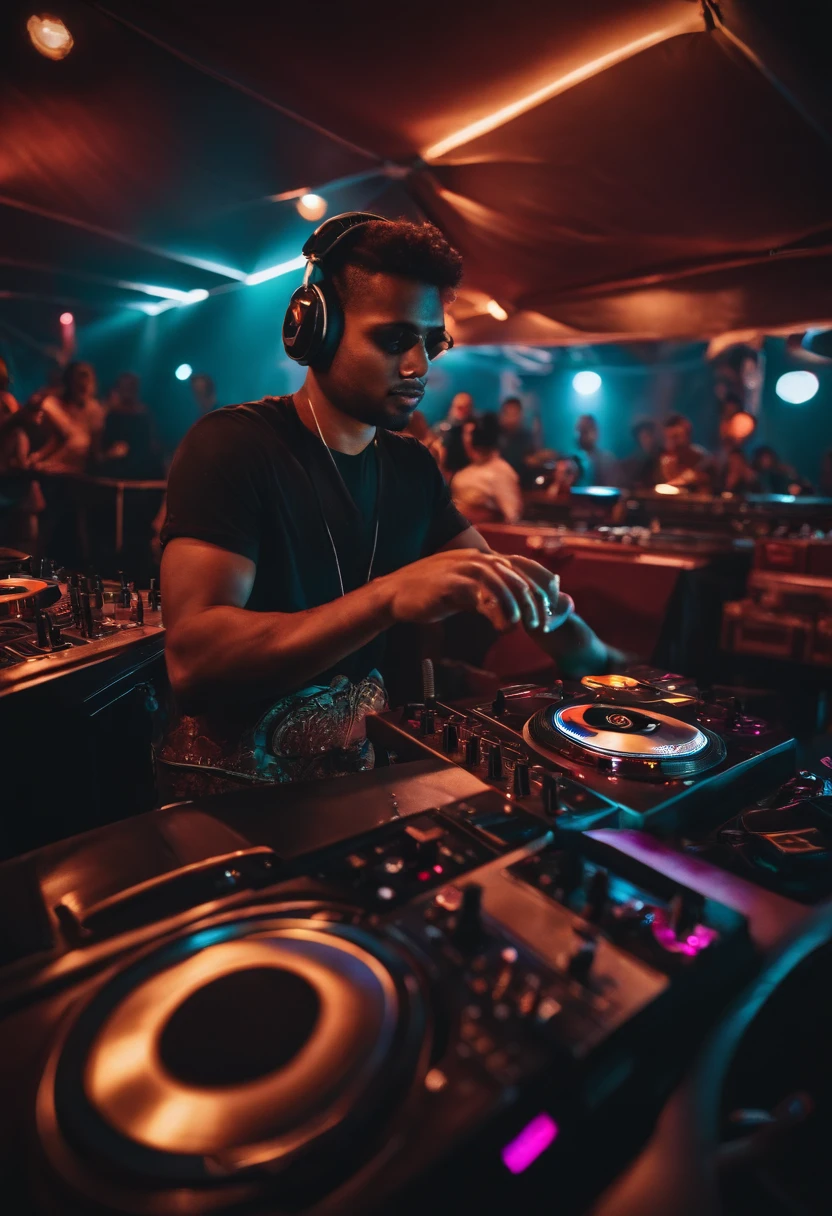 uma logomarca com o nome Dj Koroa