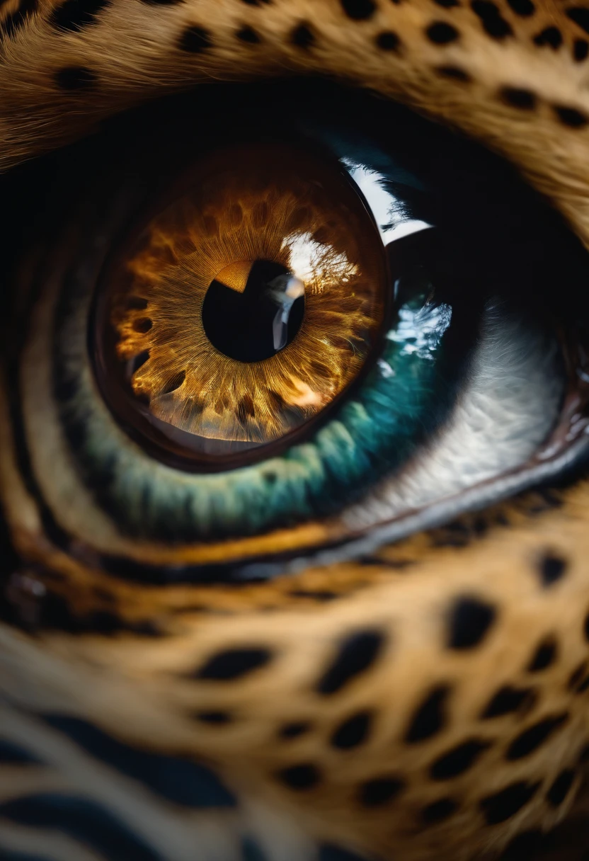 Illustration of a jaguar animal eye