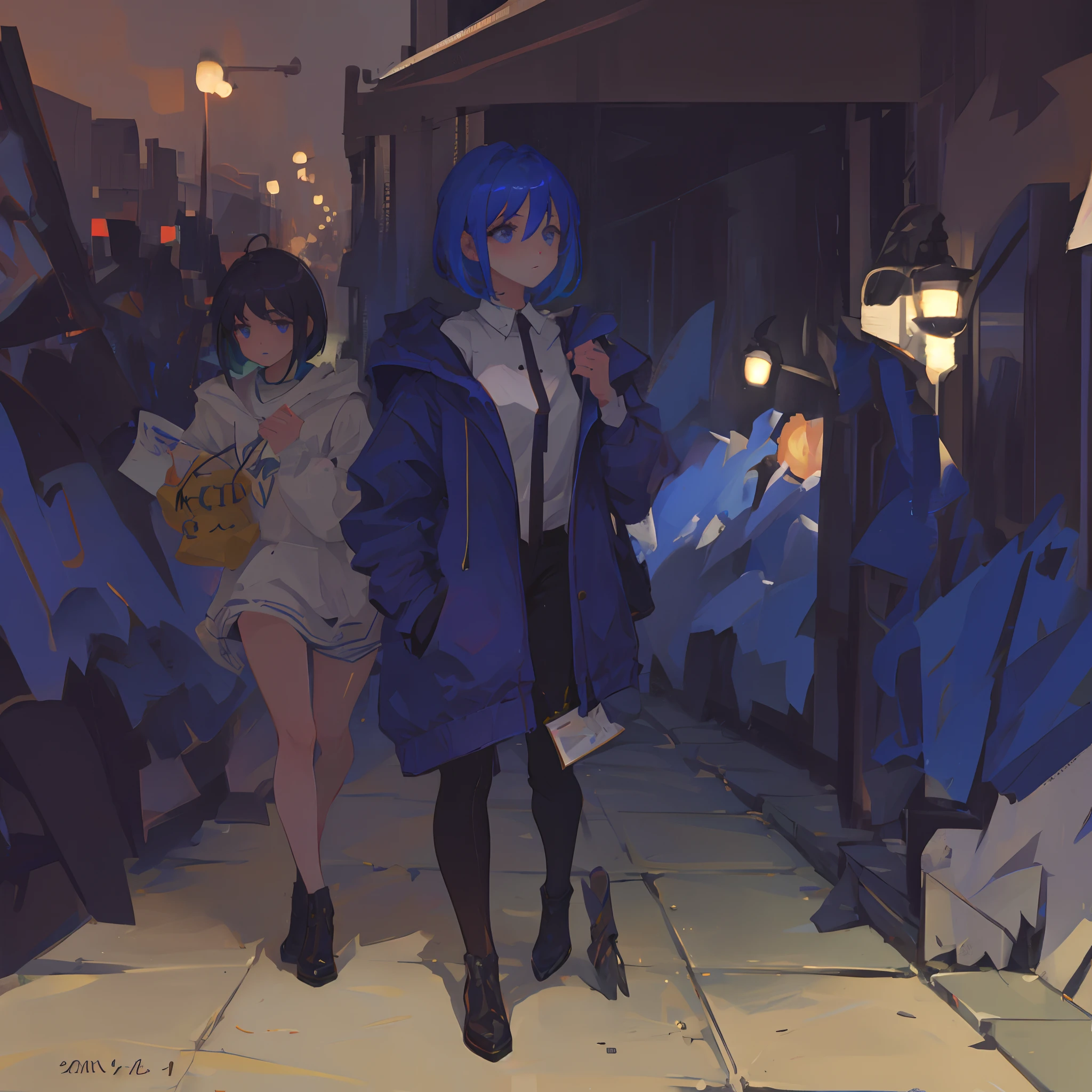 ((4K,Masterpiece,Best quality)),One man only,There is only one number of characters,a beauty girl,Short hair,Dark wind,adolable,nigth,A breath of magic,Magic Array