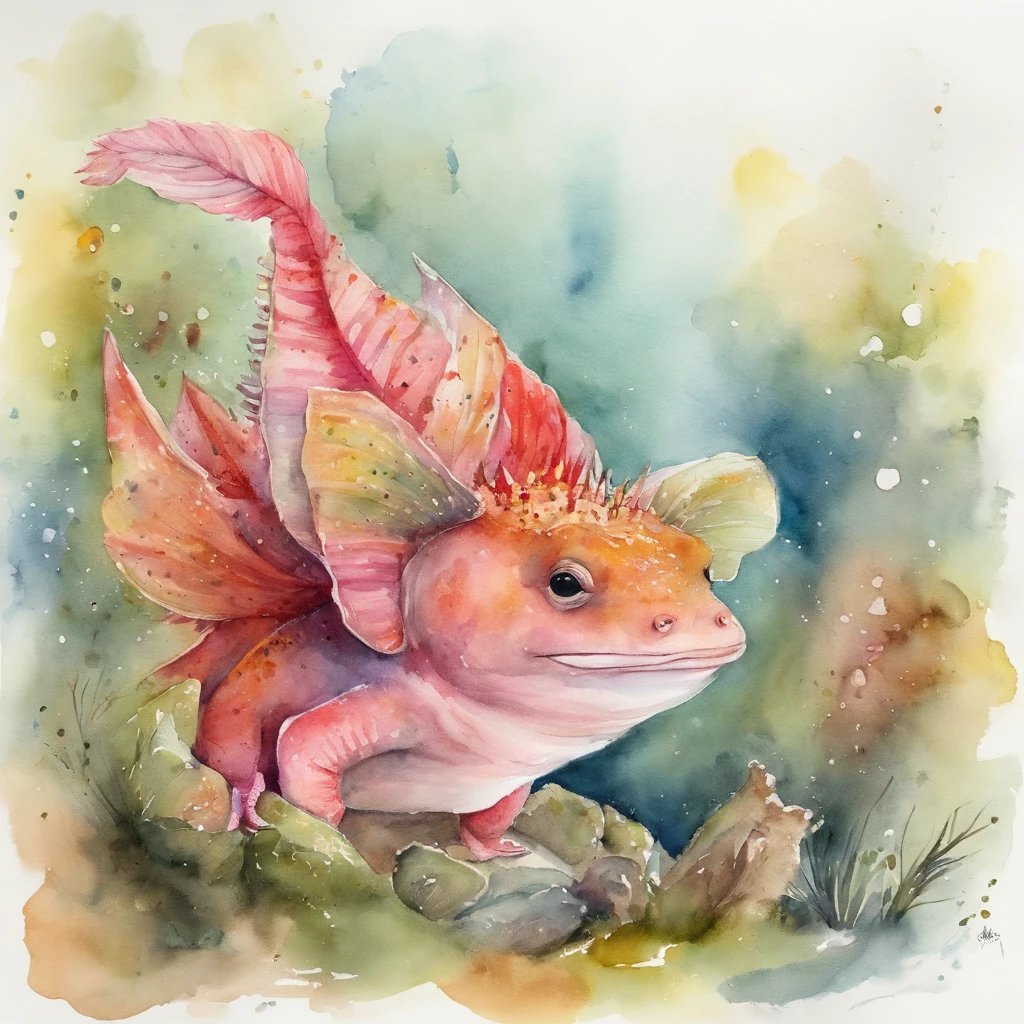 Create an animated art scene where an axolotl dresses up as Taylor Swift, Figura esbelta, Su cabello es rubio y se presenta en un emocionante concierto.