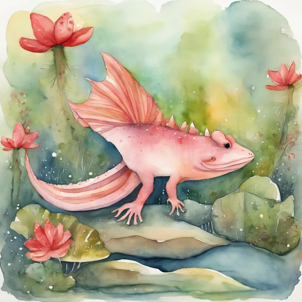 Create an animated art scene where an axolotl dresses up as Taylor Swift, Figura esbelta, Su cabello es rubio y se presenta en un emocionante concierto.
