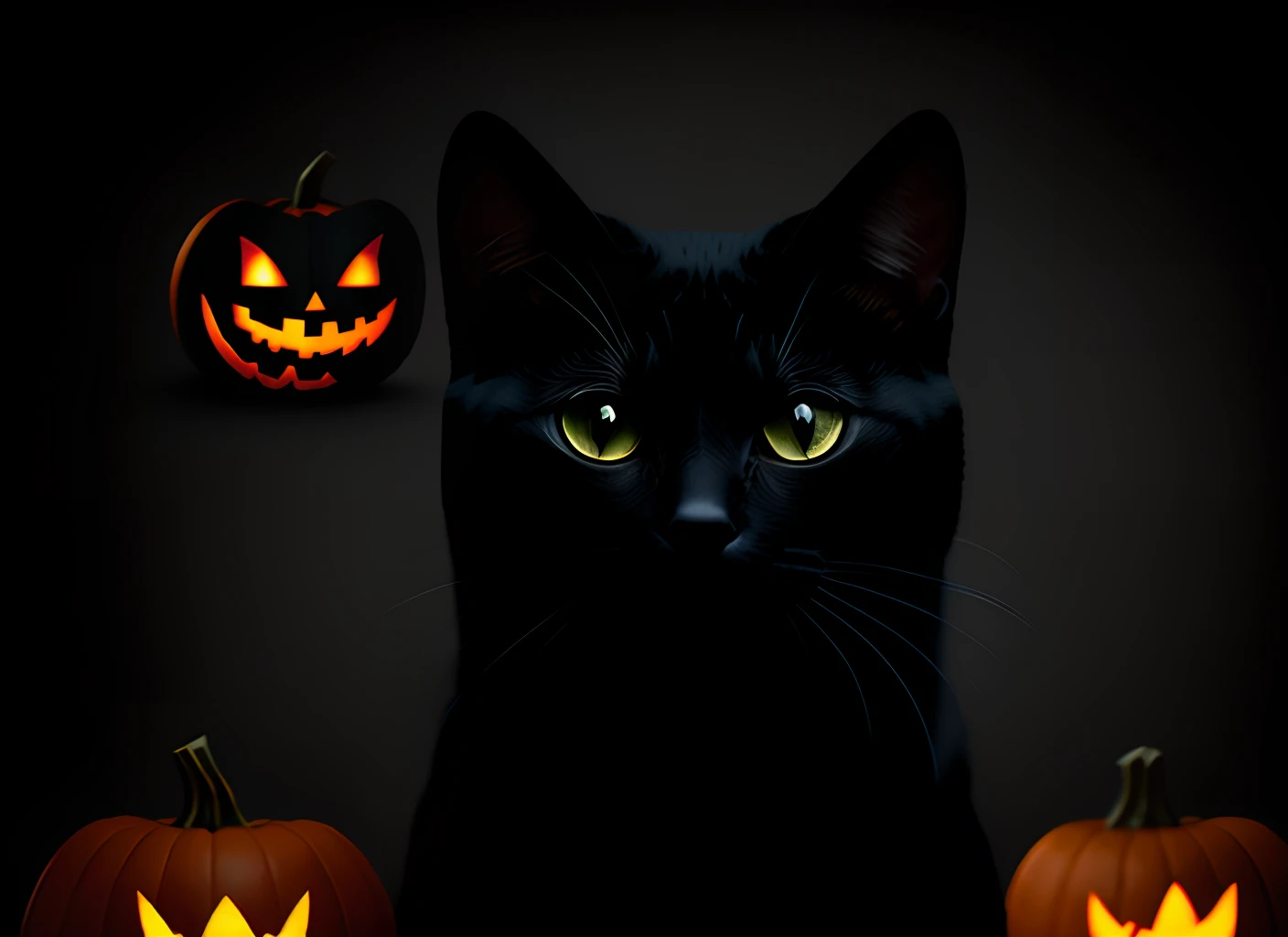 Gato preto halloween