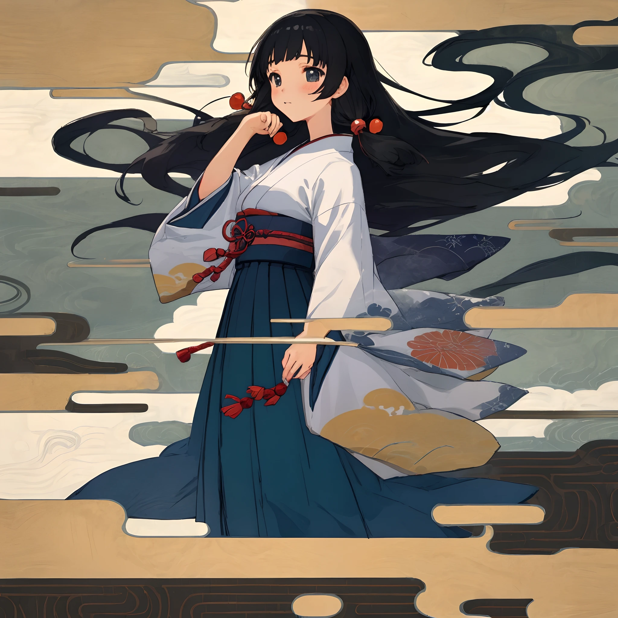 Black Hair Long High School Girl Japanese Style