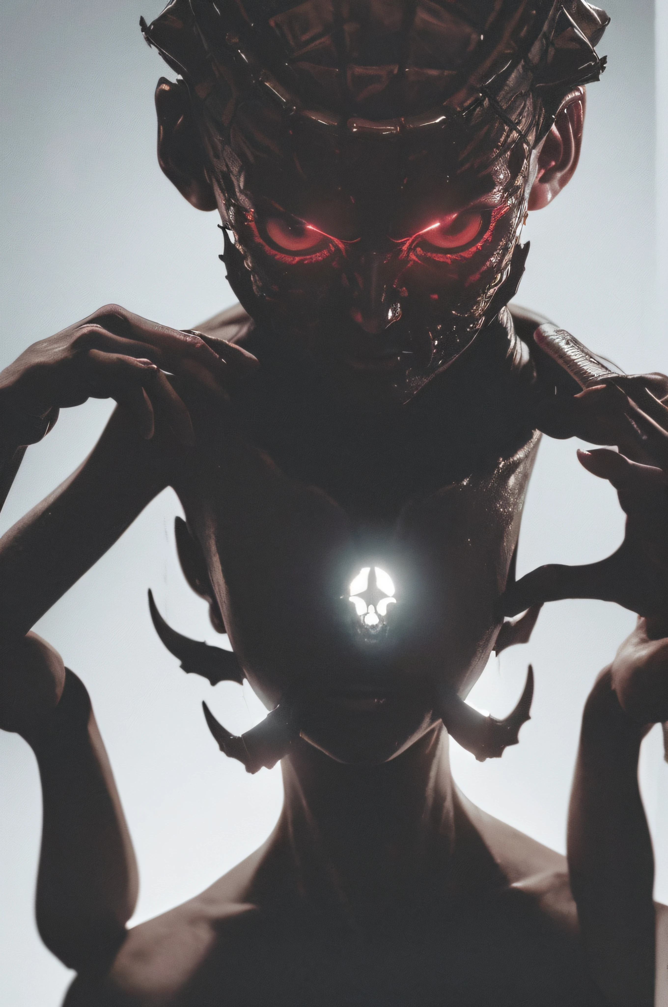 mad-rubble cthulhu statue in dark cave, wings, candles, magic runes, red glow, dimly lit, indirect lighting <lora:Rubble_SDXL:0.9>, (masterpiece:1.2), best quality, (hyperdetailed, highest detailed:1.2), high resolution textures