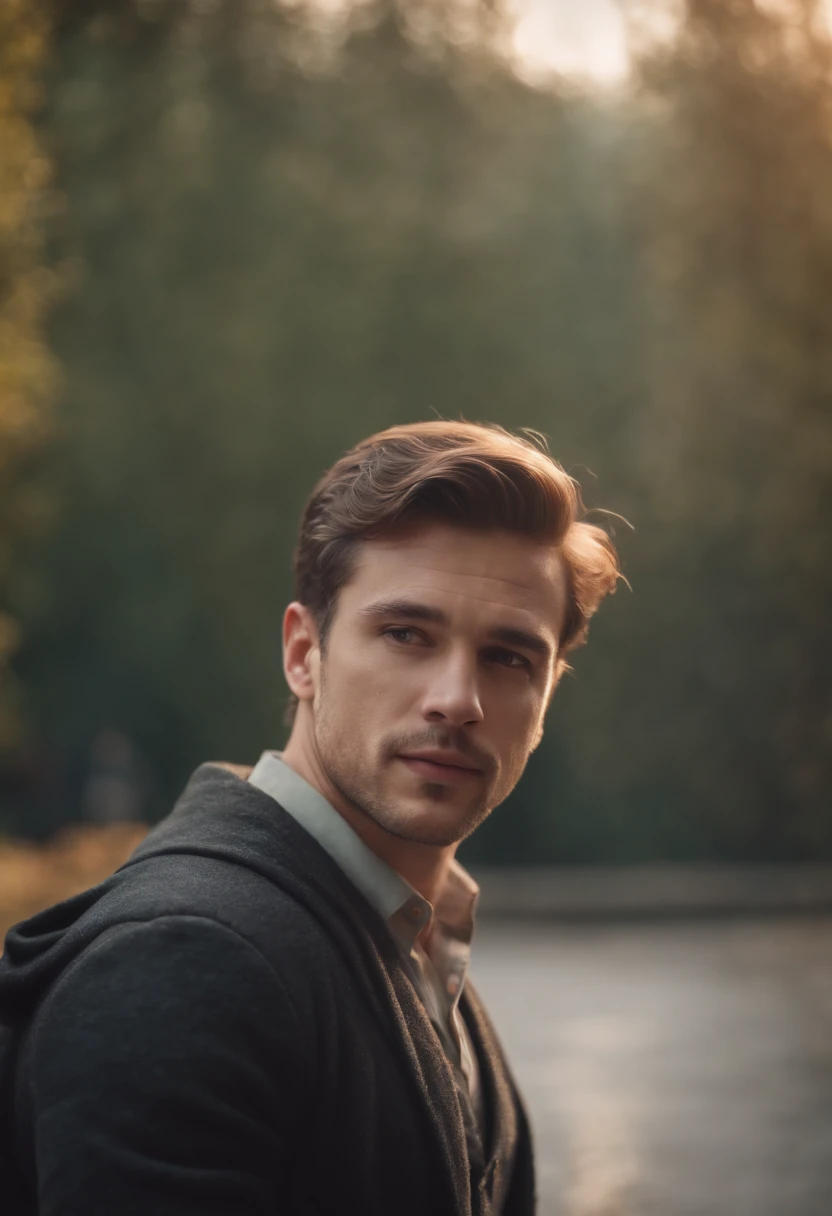 Please background and realistic man