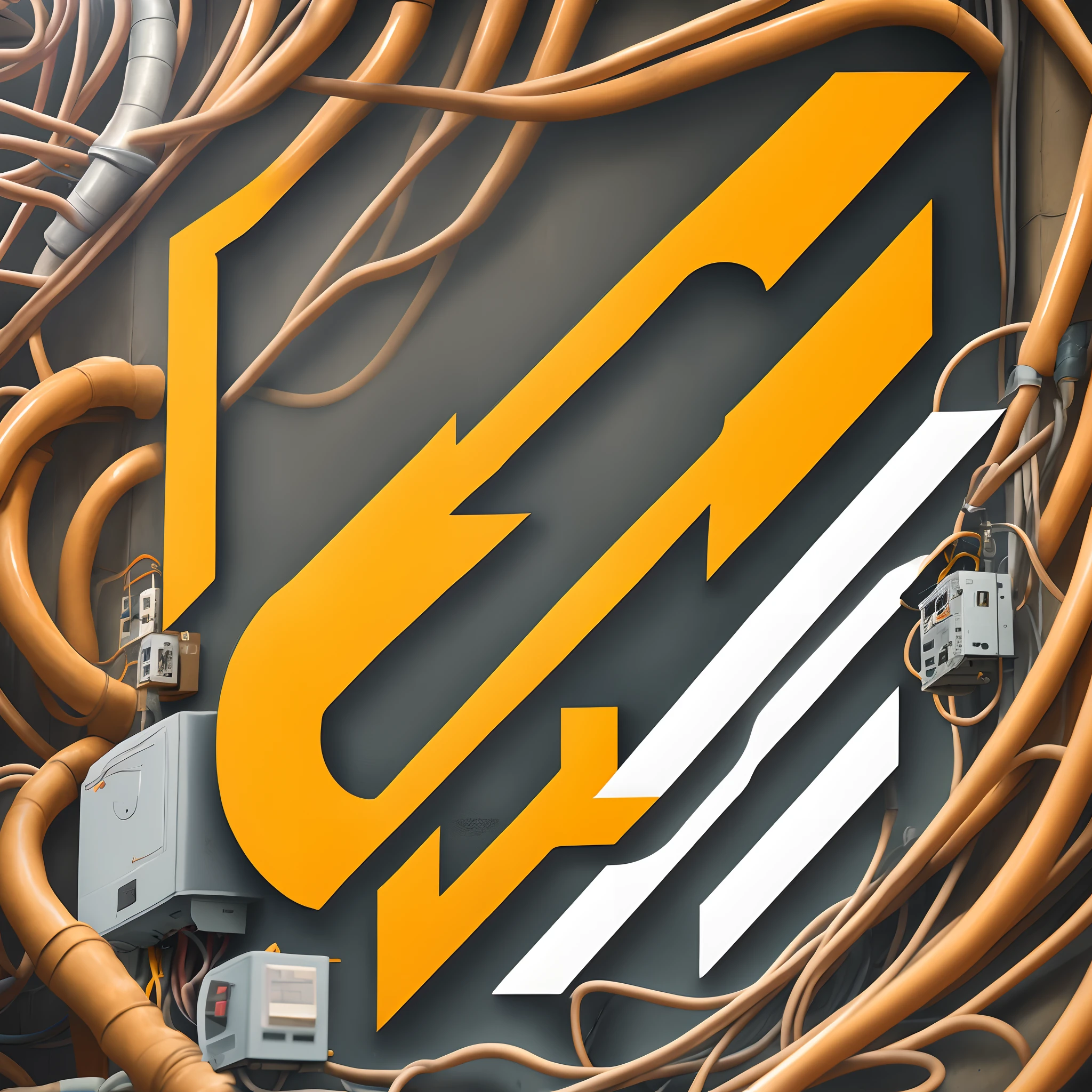 Logo for an electrician company that starts with A