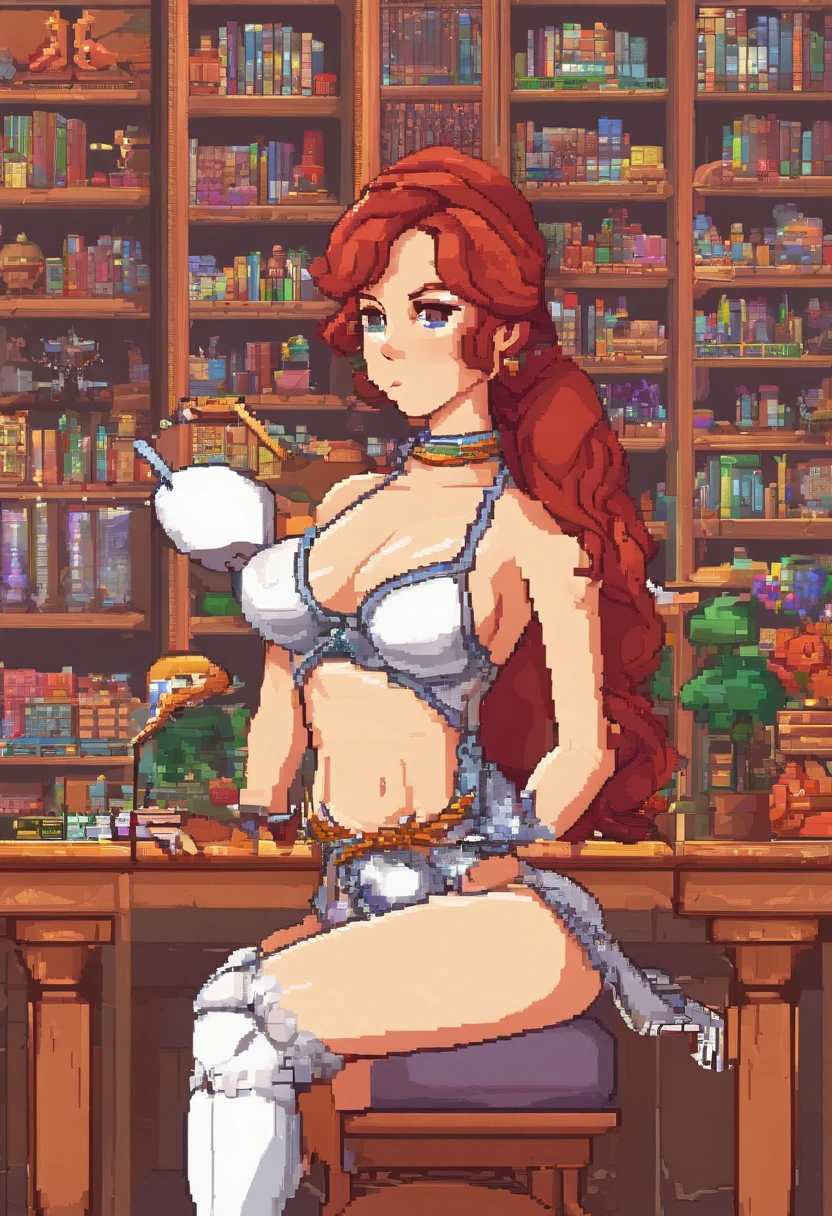 Carol is a 1.60 meter tall woman with a voluptuous and curvy figure. She has broad shoulders, a slim waist and generous hips that accentuate her femininity. His skin is a warm, healthy red tone. She has deep brown eyes and long red hair in braids with magically colored ribbons. His arms are sculpted due to his constant practice of magic, and his legs are firm and well proportioned. This detailed description creates a vivid image of your body.