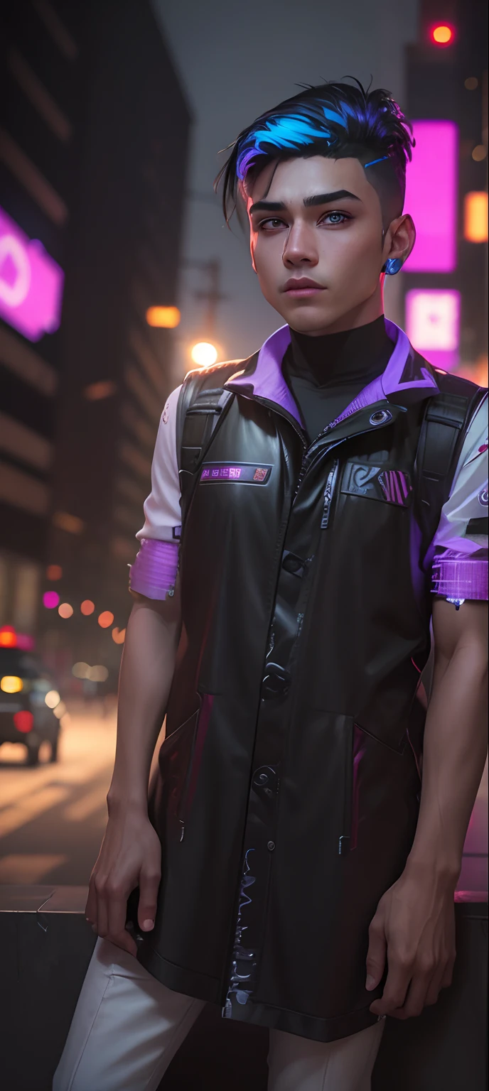 change background cyberpunk handsome boy. realistic face.8k. ultra realistic.
