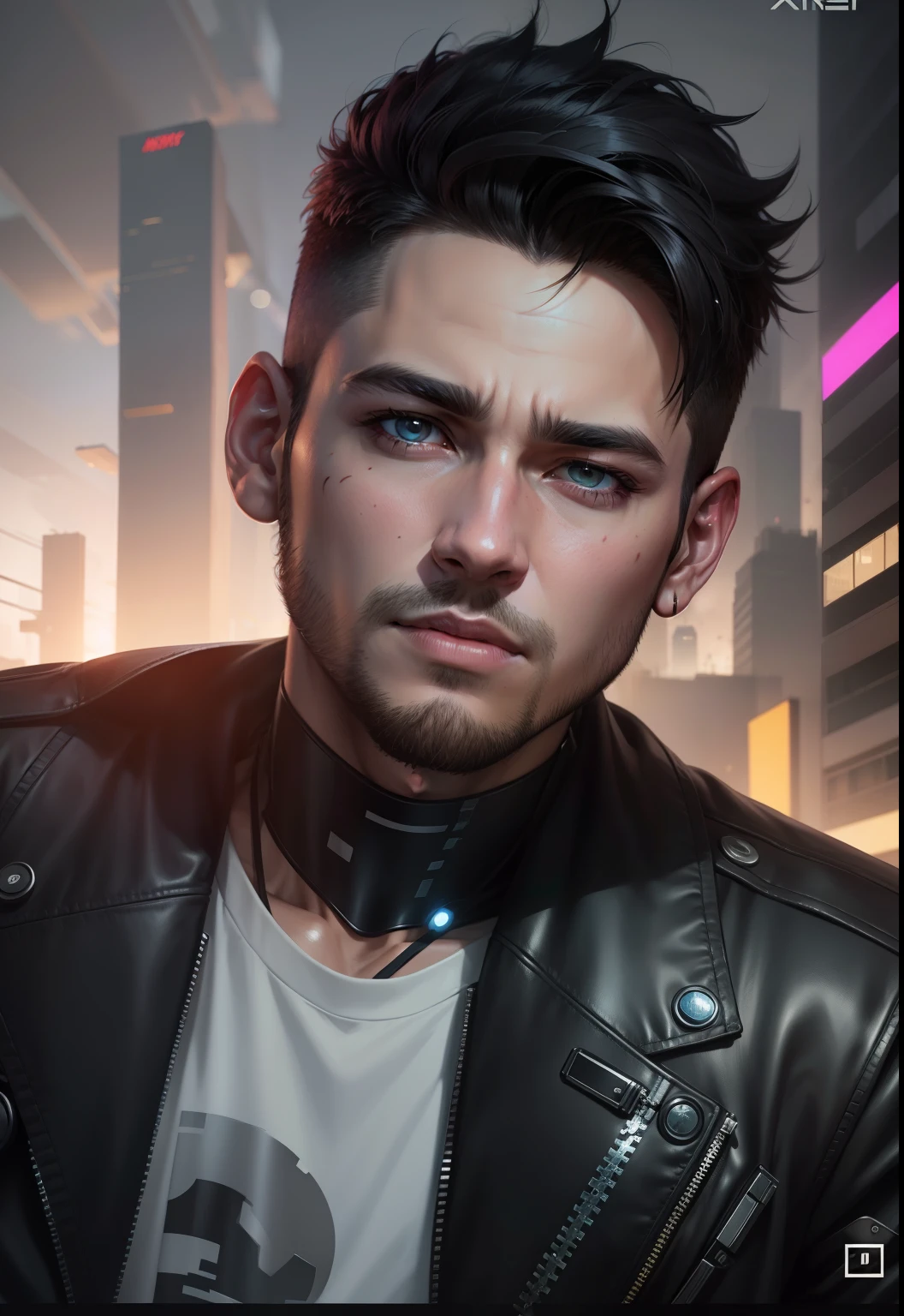 Change background cyberpunk handsome boy. Realistic face, ultra realistic please make Face 100 percent similar