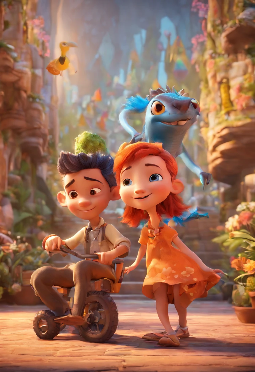Estilo Pixar, avatar dos desenhos animados, jovem, Handsome