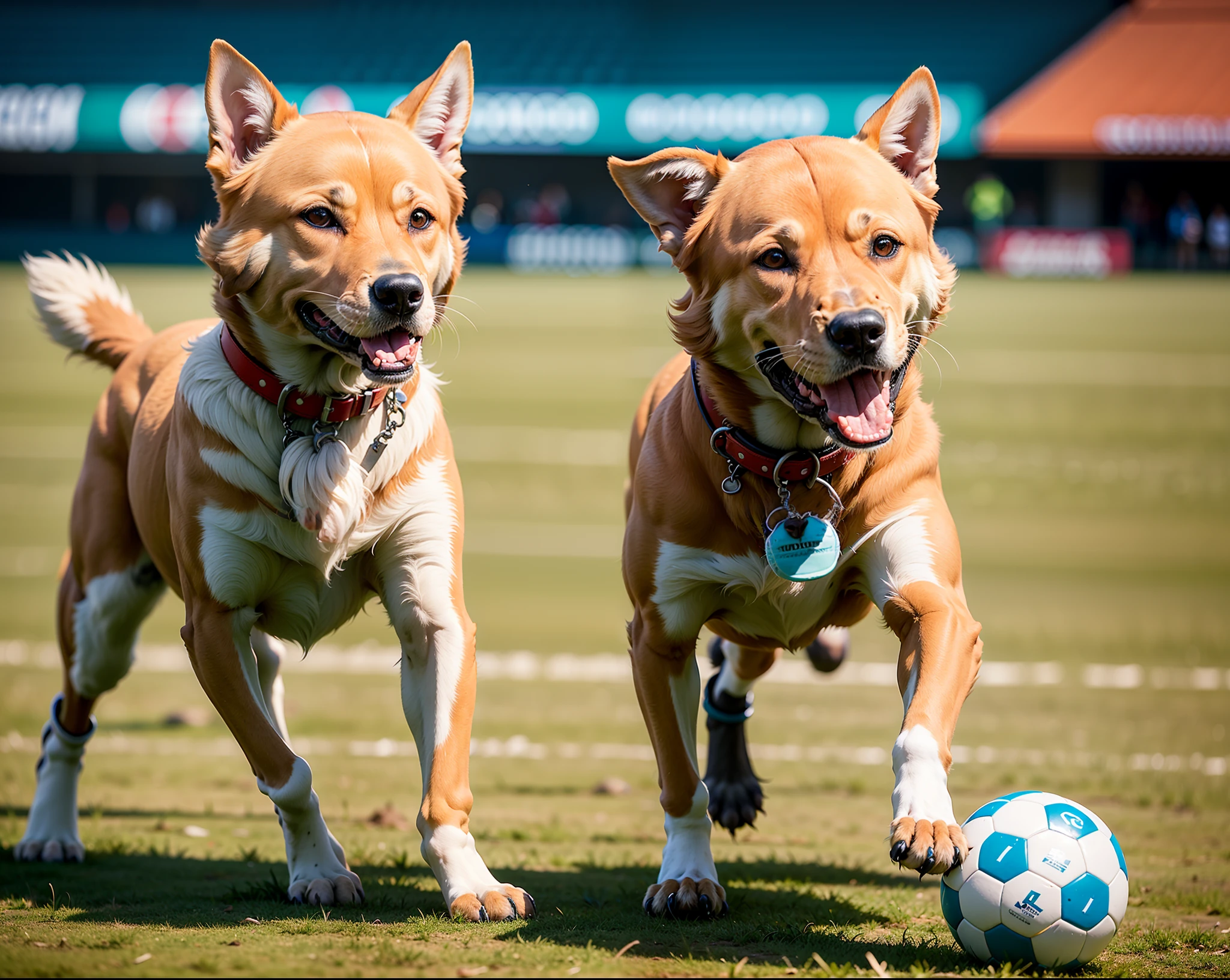 Um cachorro jogando futebol no mineirao