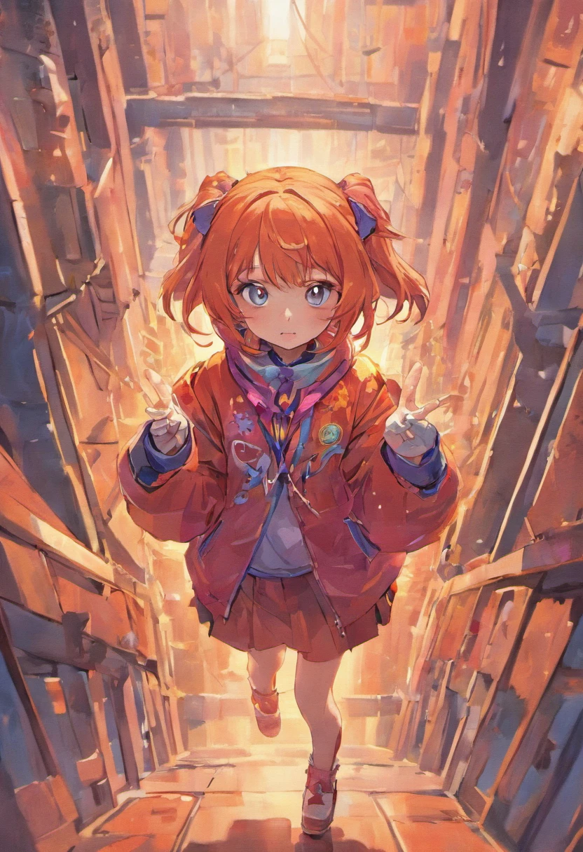 design me anime adventure clothes for a young female child