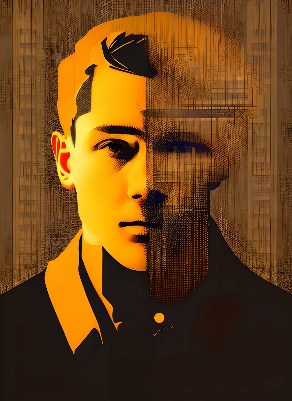 a close up of a person with a black background and a black background, a poster by Maksymilian Gierymski, deviantart, ascii art, face made of notation, fragmented typography, typographical experiments, text poster, typographic, amazing wallpaper, detailed face background detail, typography, on a dark background, detailed photo, phone wallpaper