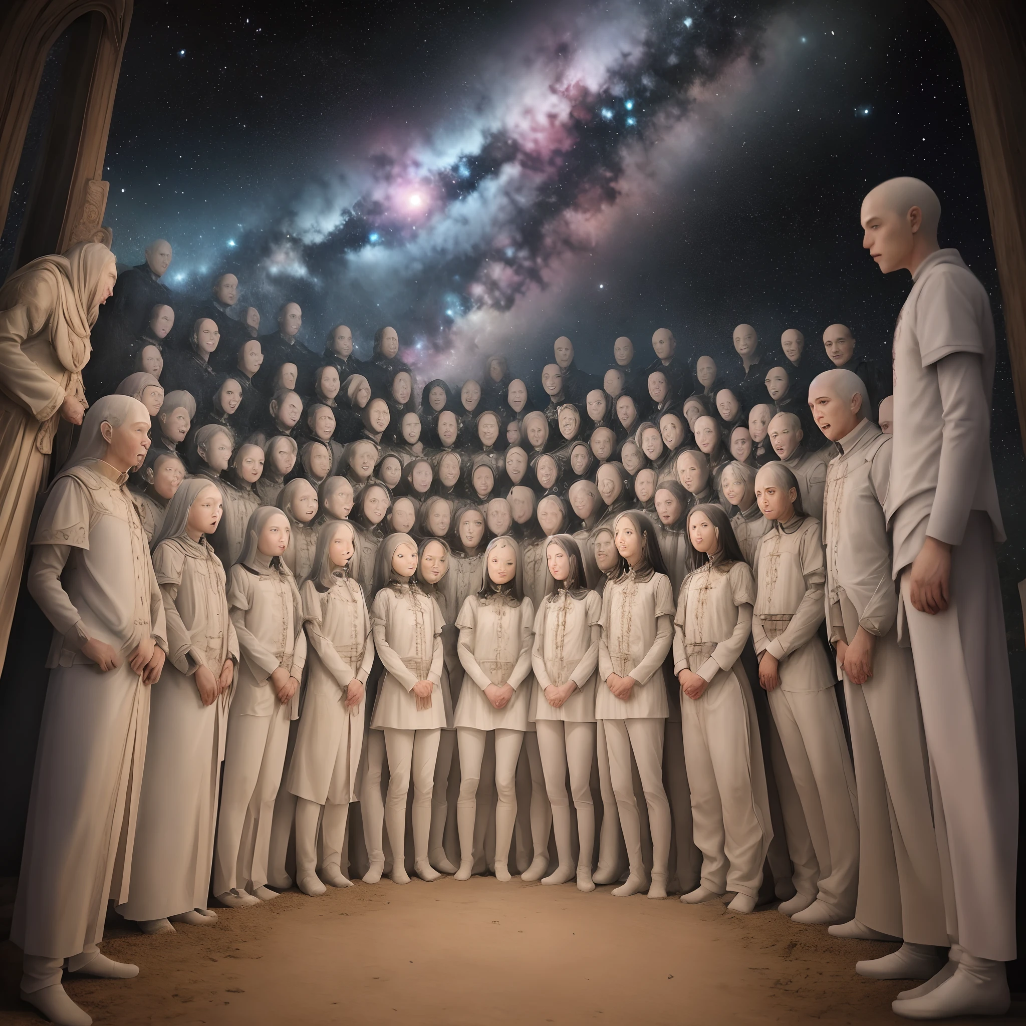 thirteen souls grouped in the universe