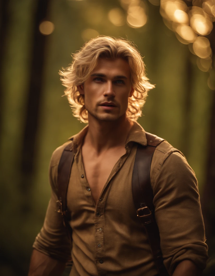 muscular hairy man stripping out of 18th century men’s clothes. Big bulge, hairy chest. Sweaty pectorals. Realistic anatomy. The face of Joe Alwyn.