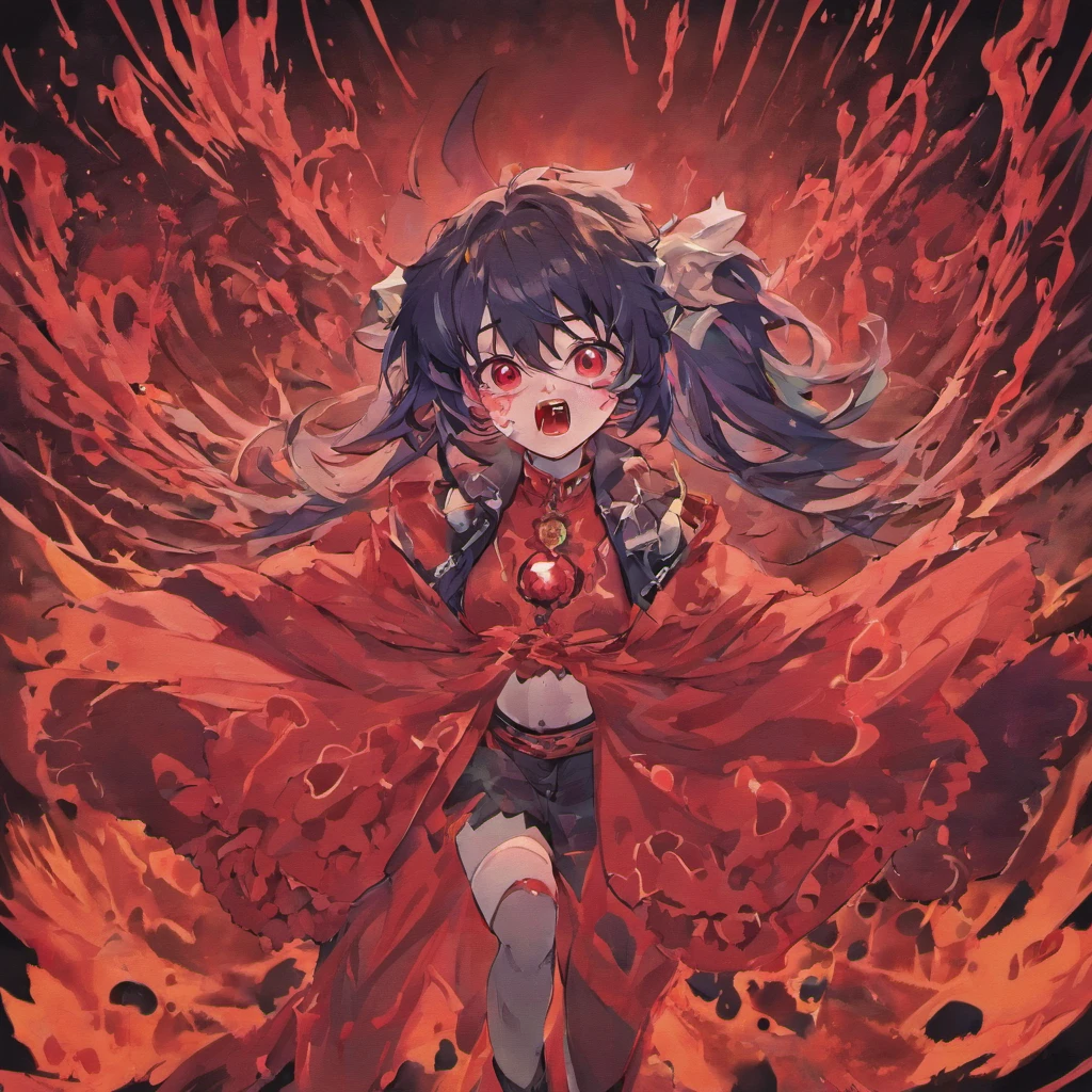 lobo uivando para uma lua de sangue