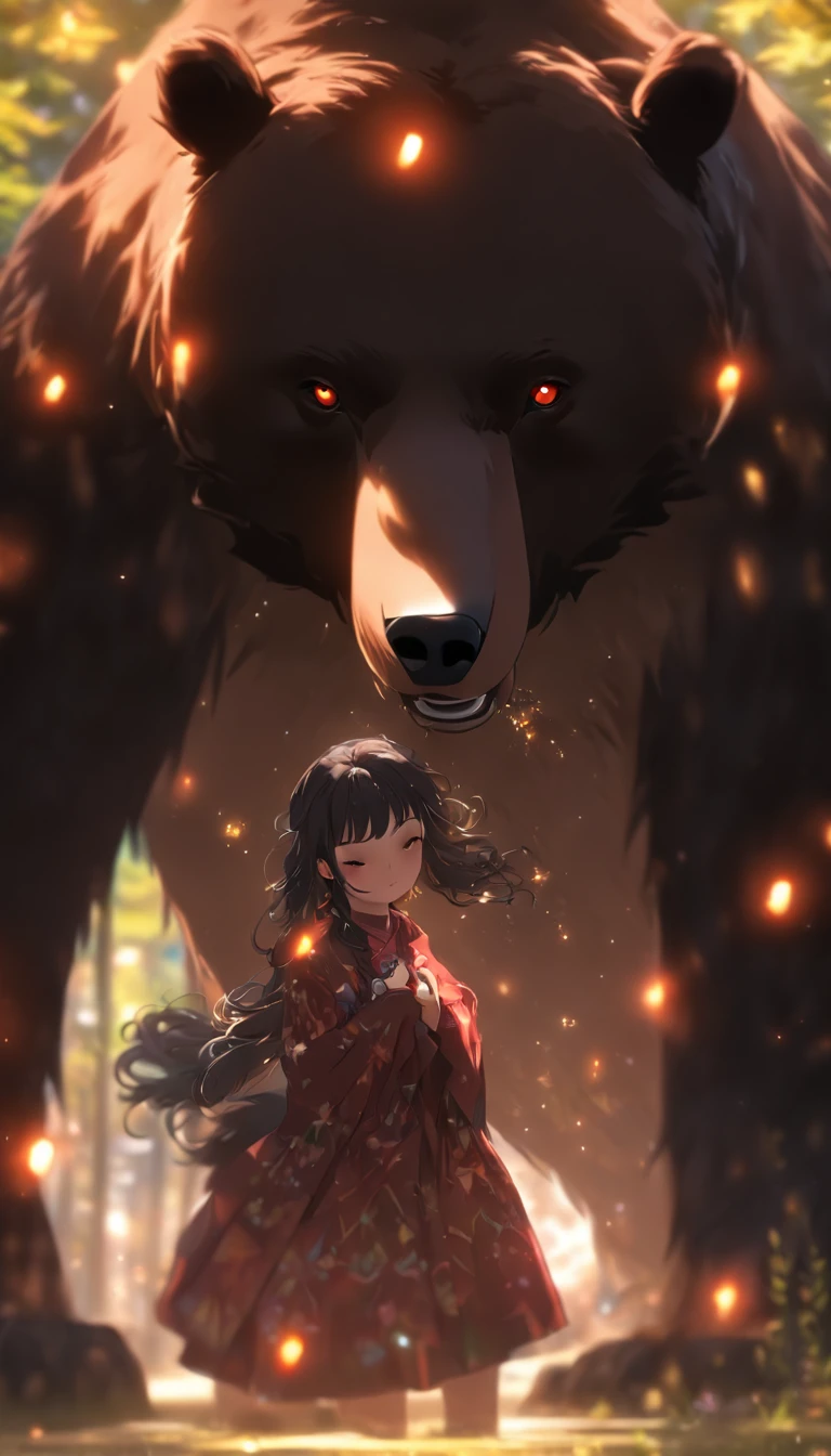 A giant wild black bear protects beautiful girl
(Master parts: 1.5) (Fotorrealista: 1.1) (Bokeh) (Best quality) (The skin、pores、Detailed texture of hair: 1.1) (复杂) (8K) (hdr) (Wallpapers) (Cinematic lighting) (foco nítido ), ultra reallistic