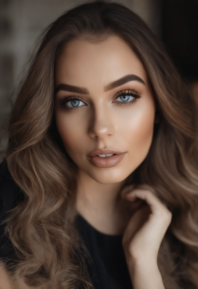 mulher arafed totalmente , com olhos azuis, ultra realistic, meticulosamente detalhado, Retrato Sophie Mudd, cabelos loiros e olhos grandes, selfie de uma jovem mulher, Olhos do quarto, Violeta Myers, sem maquiagem, maquiagem natural, Looking directly at the camera, Rosto com ArtGram, maquiagem sutil, impressionante tiro de corpo inteiro no shopping, busto de tamanho grande