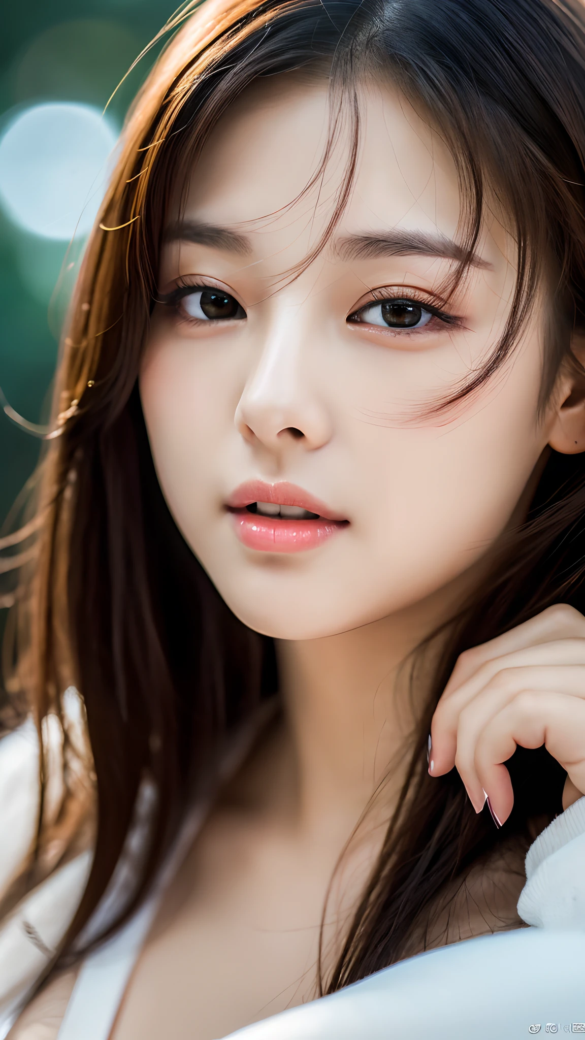 (Erotic_face), 1girl, sexy body, kim tae-ri, ((pretty russian face)), brave breast ((lace dress)), (8k HD extremely realistic detailed face:1.5 (soft scene, very low lightning), detailed beautiful reflection pupils, masterpiece:1.3, ultra highres:1.2, dynamic lighting)