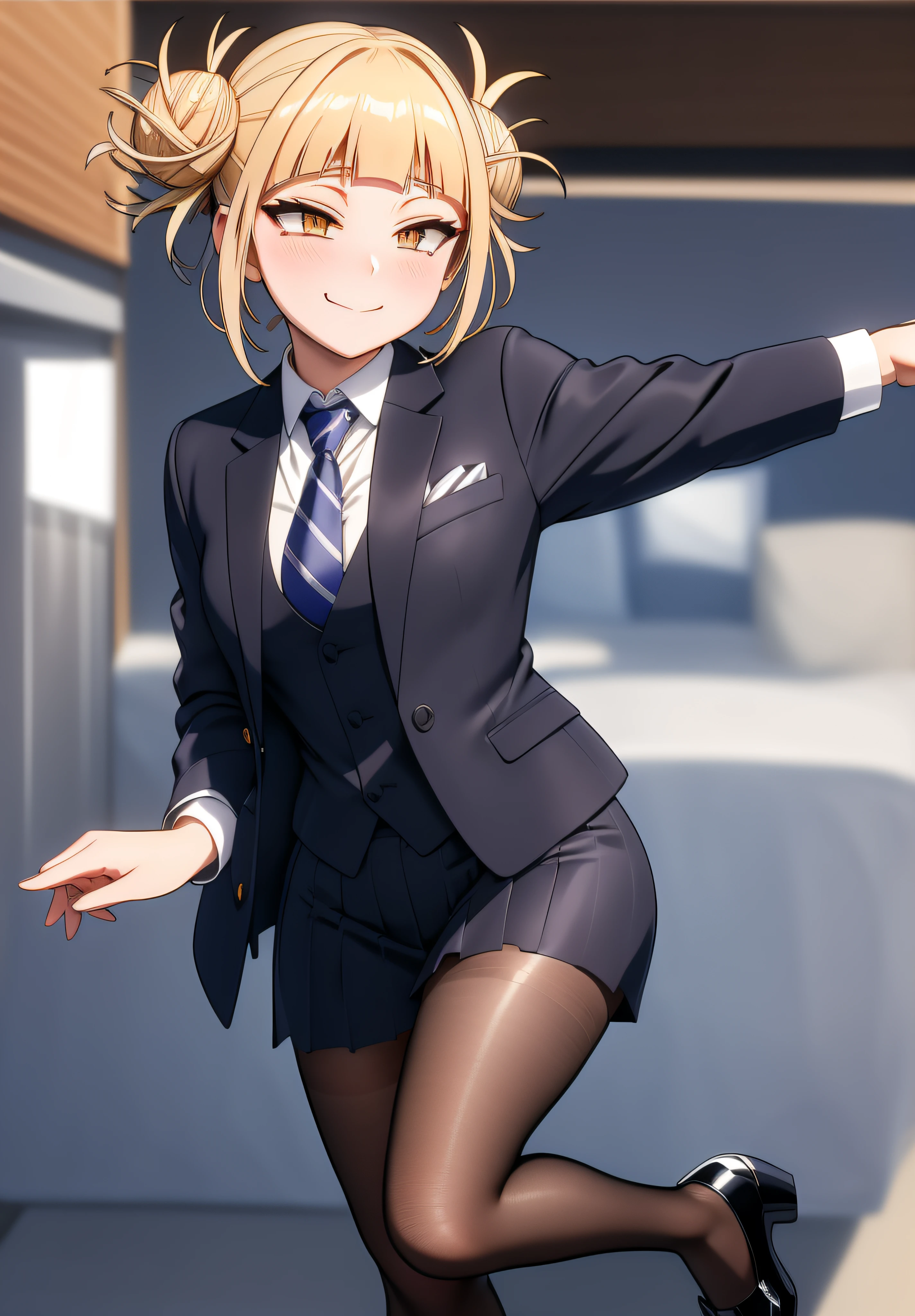 short hair,short ponytail,sidelocks,small breasts,collared shirt,black suit,lift black pinch skirt,pussy,beige pantyhose,black pumps,black jacket,
pussy under pantyhose,(public hair:1.5),
22 years old woman,
1girl,masterpiece,best quality,(8k, best quality, masterpiece:1.2), (ultra-detailed:1.2),ultra quality, high quality, beautiful detailed glow,film Reflection,
((from front,front face)),(((smooth texture:0.75, realistic texture:0.65, realistic:1.1, Anime CG style))),
(squatting,spread legs,arms behind back:1.5),
Detailed beautiful eyes,looking at viewer,moody face,(embarrassed,blush:1.3),(full-face blush:1.2),
Quiet Hotel,