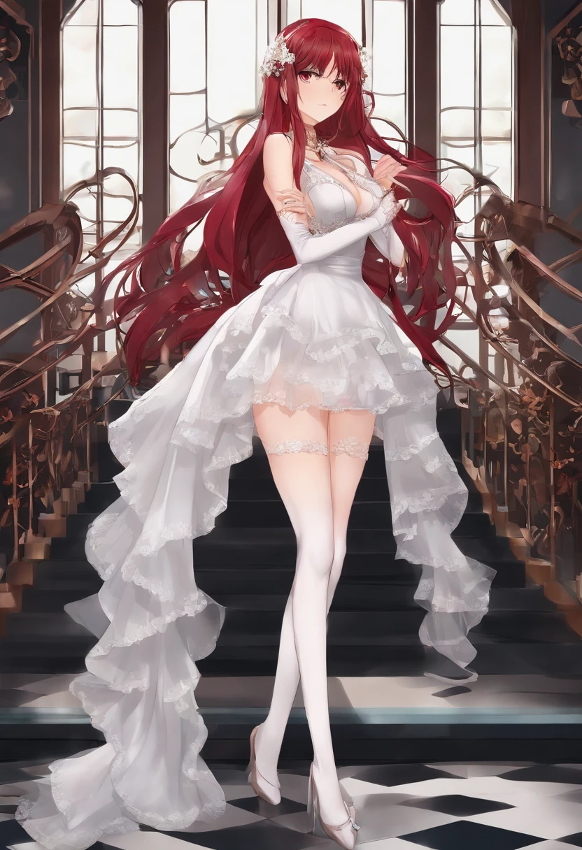 Rias Gremory con vestido de novia trasparente super sexys