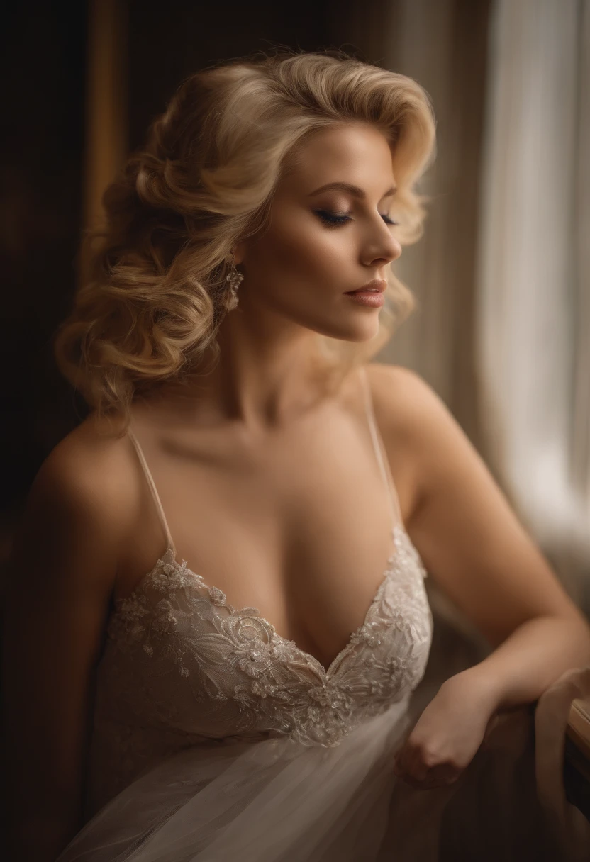 Une belle femme BLONDE GROS SEINS condui