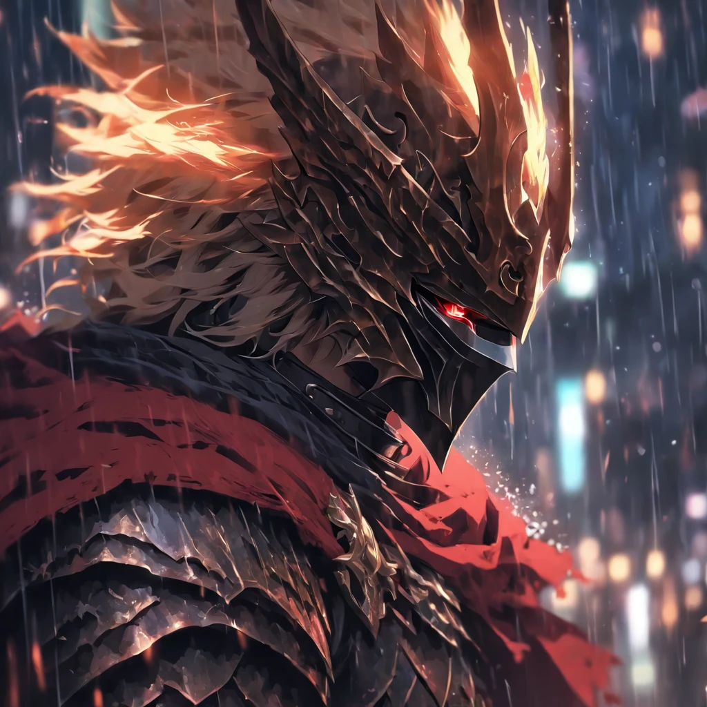 a close up of a person holding a sword in the rain, blood knight, fantasy knight, 8k high quality detailed art, badass anime 8 k, from arknights, evil knight, gothic knight, dark souls art style, arknights, fallen knight, knight armored in red, 4k fantasy art, epic fantasy digital art style, 8k fantasy art