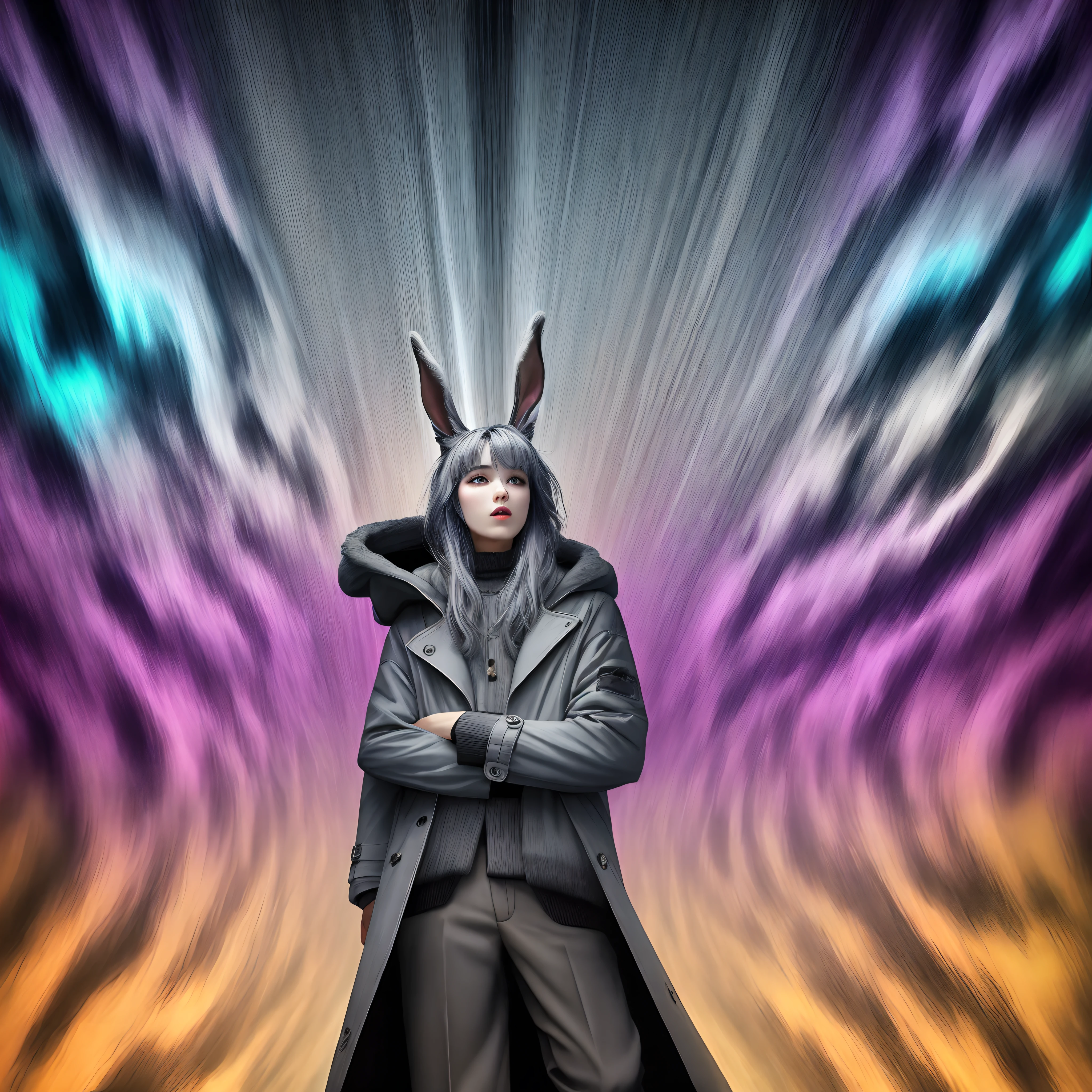 Hareful　Gray coat color　Psychedelic atmosphere