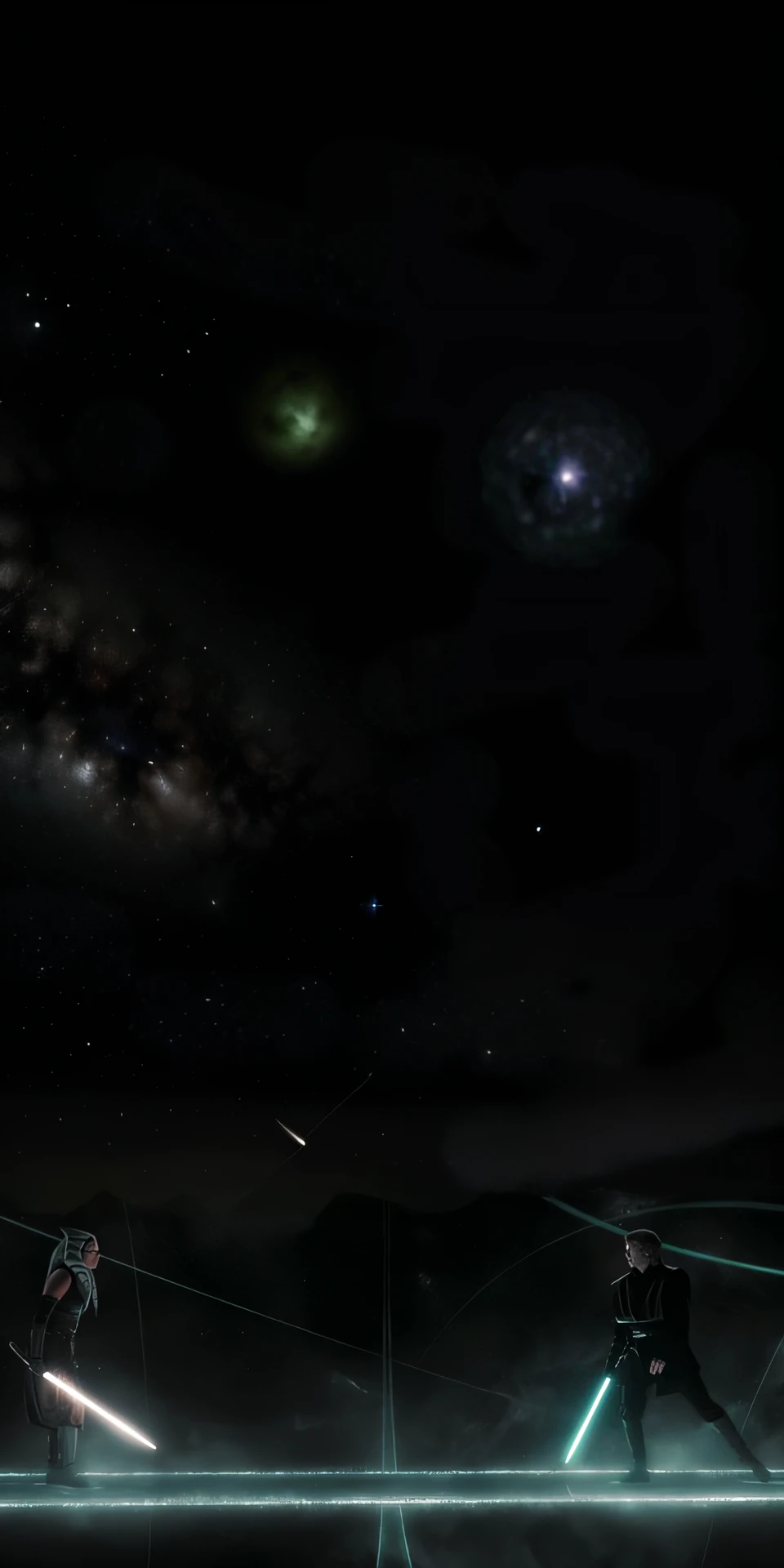 Fill the spaces with stars and a true mist.