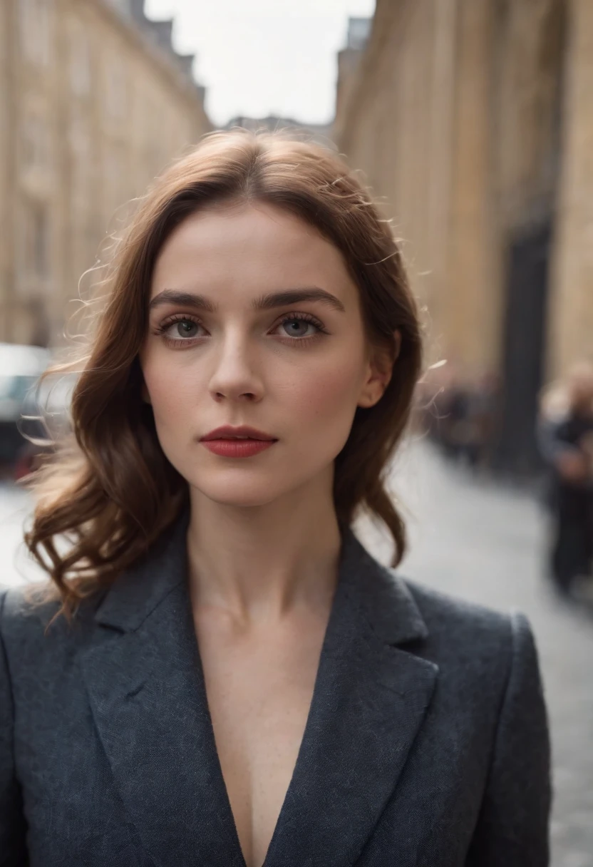 A british spy girl in a expensive clothing