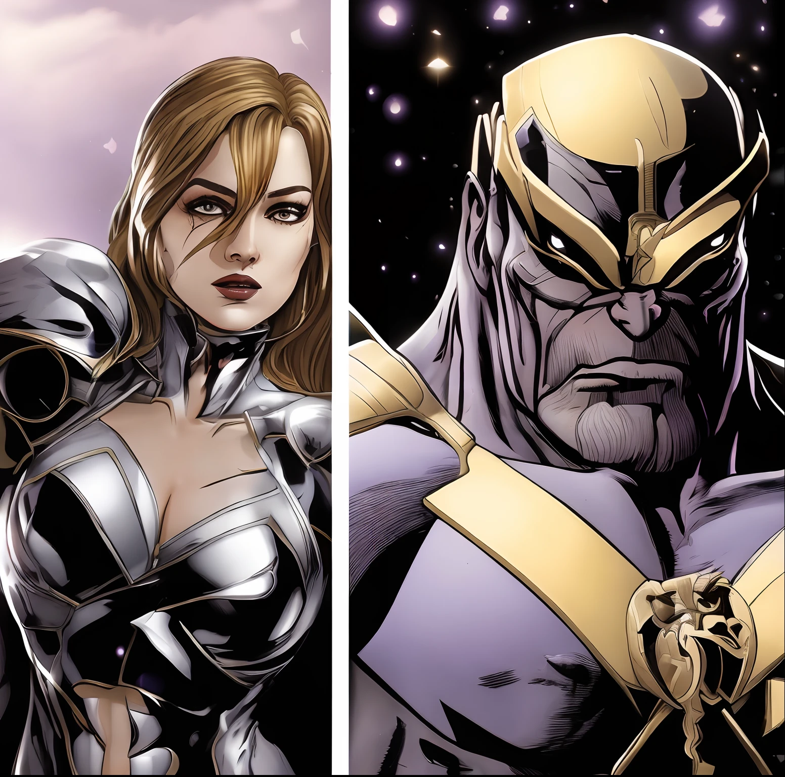 Thanos and Mistress death together