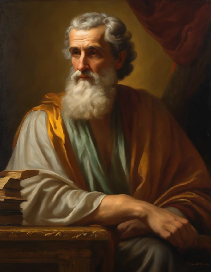 neoclassical oil paiting of the stoic philosopher Epictetus