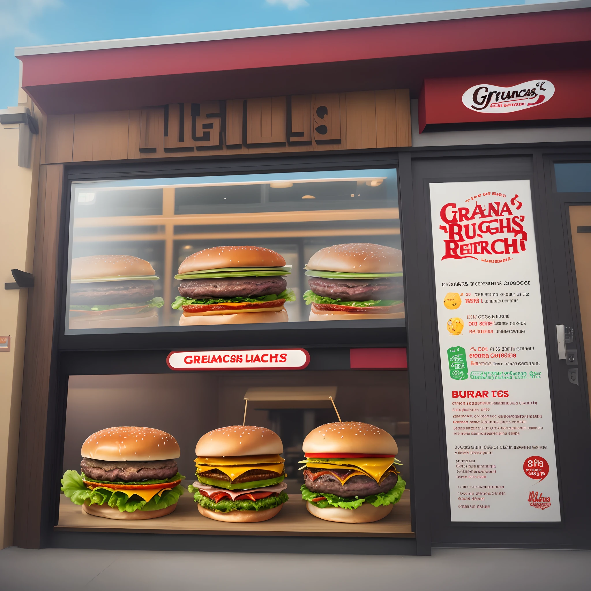 A burger restaurant logo written on Grana's Lanches