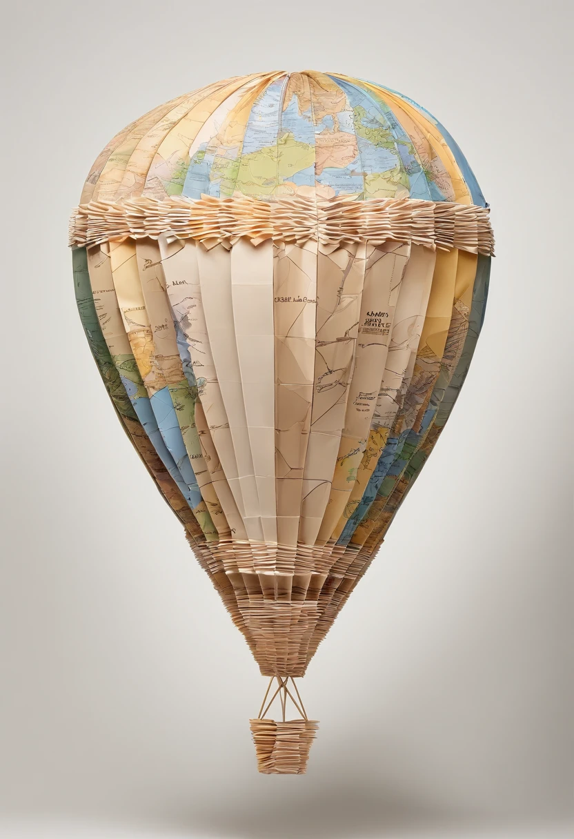 A picture of a hot air baloon whose baloon is a the (map of Earth: best detailed, masterpiece, ultra detailed: 1.5), it flies at dawn, over rolling grass hills, high details, best quality, 16k, [ultra detailed], masterpiece, best quality, (ultra detailed), full body, ultra wide shot, photorealism 3d rendering,