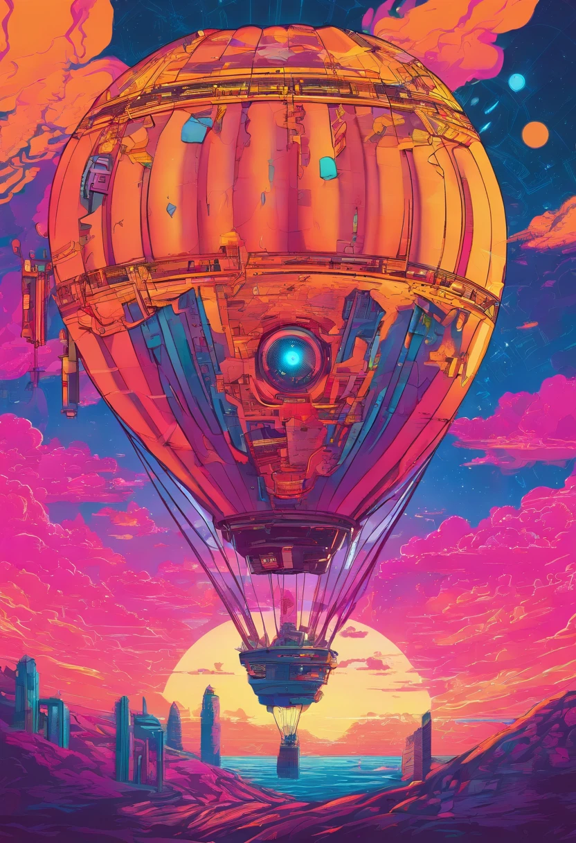 A picture of a hot air baloon whose baloon is a the (map of Earth: best detailed, masterpiece, ultra detailed: 1.5), it flies at dawn, over rolling grass hills, high details, best quality, 16k, [ultra detailed], masterpiece, best quality, (ultra detailed), full body, ultra wide shot, photorealism 3d rendering,