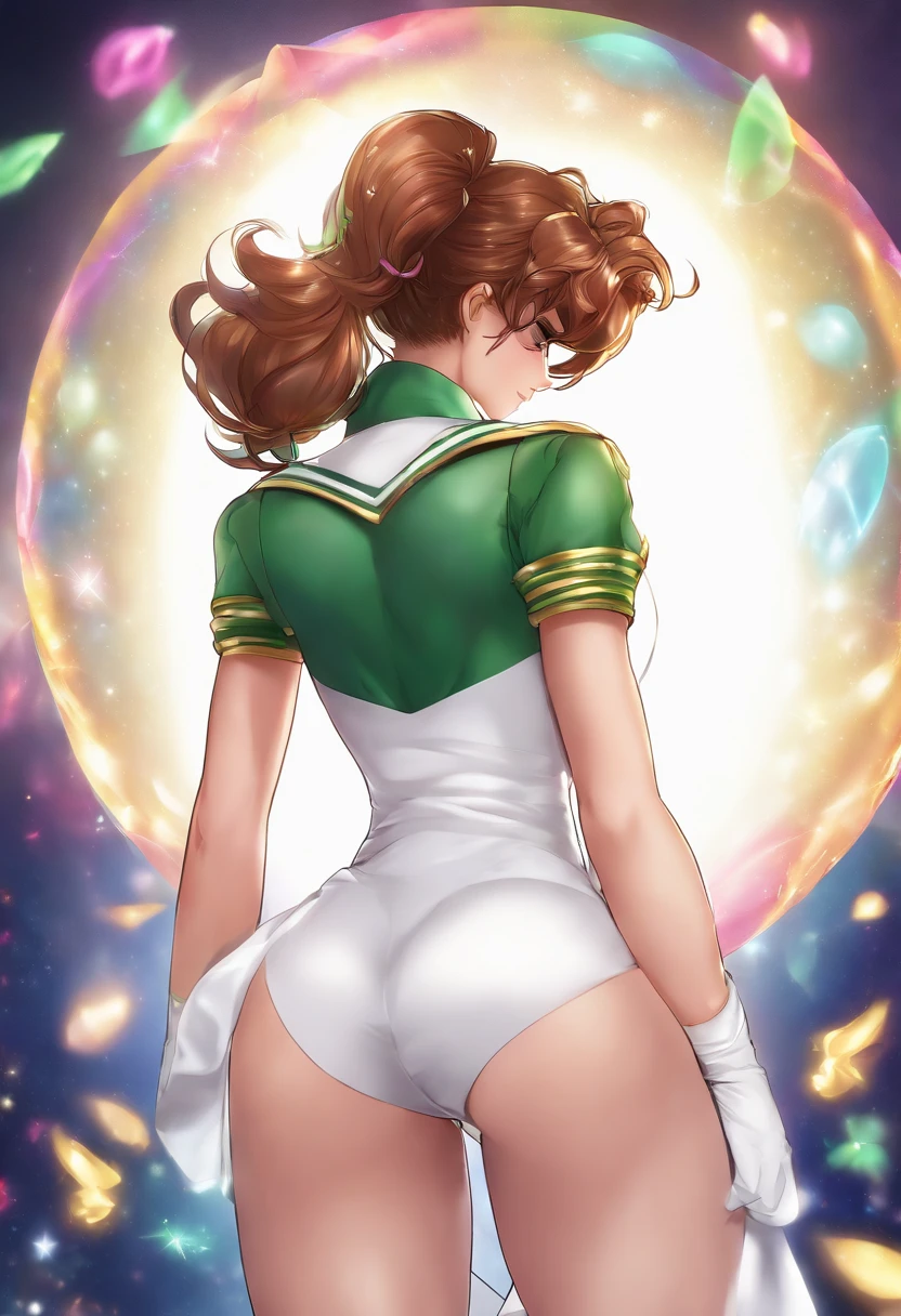 Sailor_Jupiter, no_background, ass_shot, bent_over, Huge_ass, bubble_butt, ass_cheeks, white_panties, cute_face