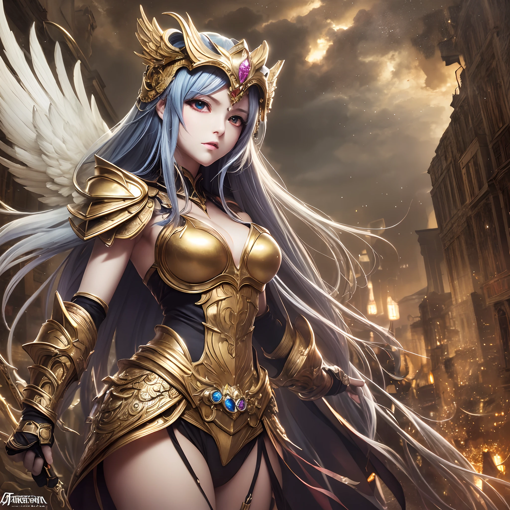 ((Finest quality)),(超A high resolution),(ultra-detailliert),((Best Anime)),sharpnes,Clear,Fantasy art with astounding depictions, (Athena,s Armor),aegis (owls)