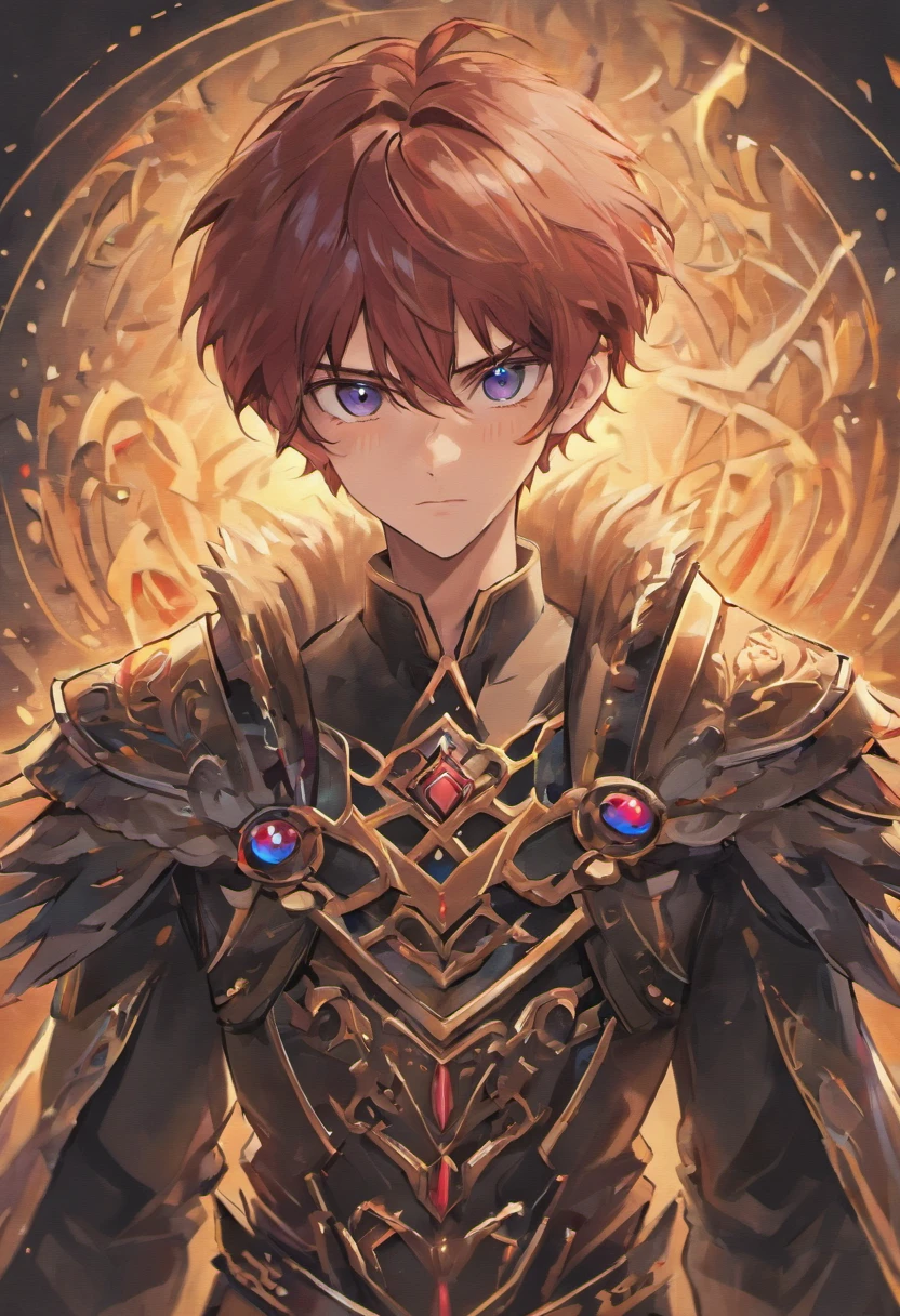 (best quality,highres:1.2), Homme de face, detailed face and expression, striking eyes, well-groomed facial hair, beautiful costume and armors, intricate details, vibrant colors, realistic lighting, powerful stance, high-level craftsmanship, professional portrait style
