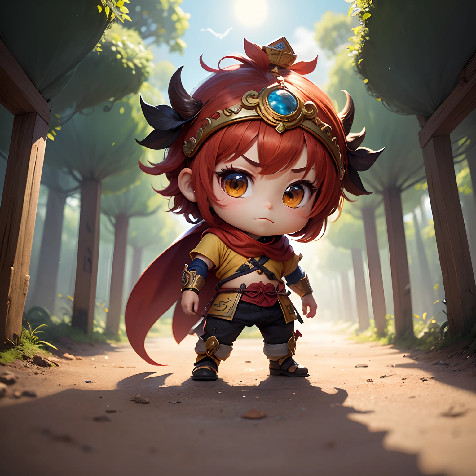 masterpiece、top-quality、ultra-detailliert、(Chibi Chara Journey to the West:1.2)、Sun Wukong、