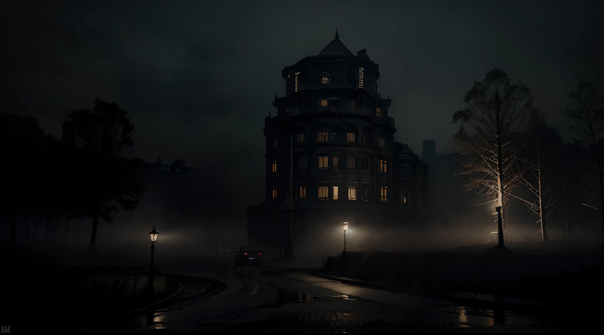 The prompt for the first theme "A gloomy and terrifying city resembling 1800s London has fog and darkness at night, it feels heavy and filled with an unsettling air, situated next to a dense and dark ugly forest" can be generated as follows:
"(best quality,4k,8k,highres,masterpiece:1.2),ultra-detailed,(realistic,photorealistic,photo-realistic:1.37),illustration,dark and eerie atmosphere,gloomy and terrifying city,nighttime,heavy air,thick fog,darkness,dense and ugly forest,horror,portrait,grim,haunting,shadowy figures,vivid colors,ominous,moody lighting"